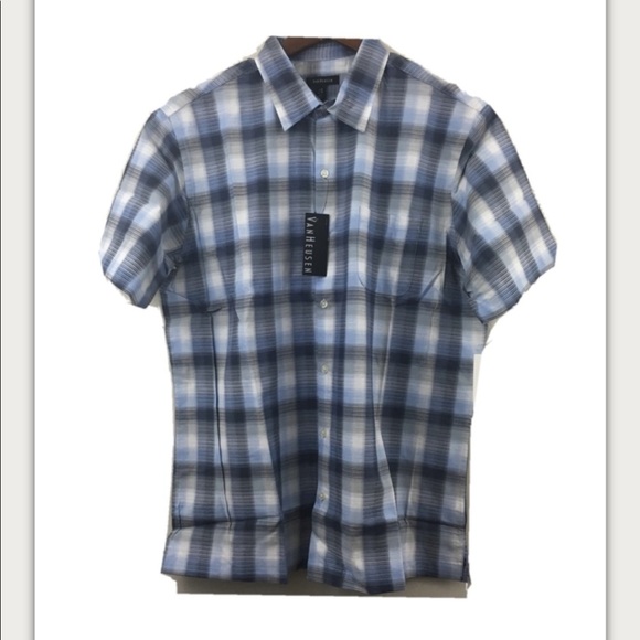 VanHeuse Men’s Chambray Short Sleeve  Shirt - Picture 3 of 7